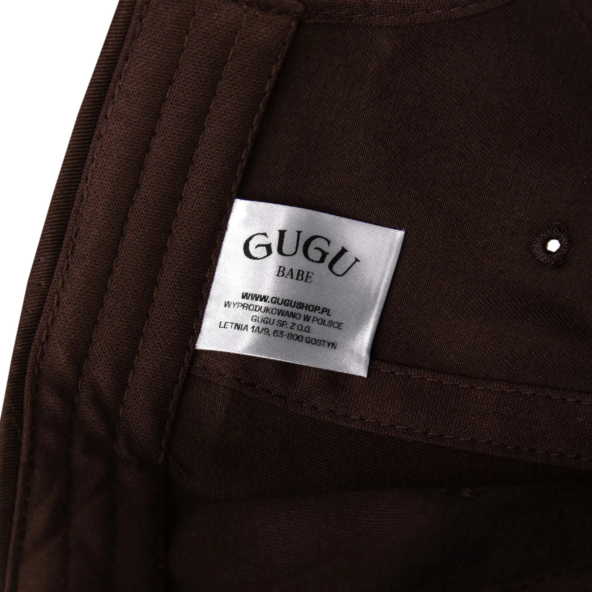 GUGU czapka z daszkiem "GUGU BABE" brown