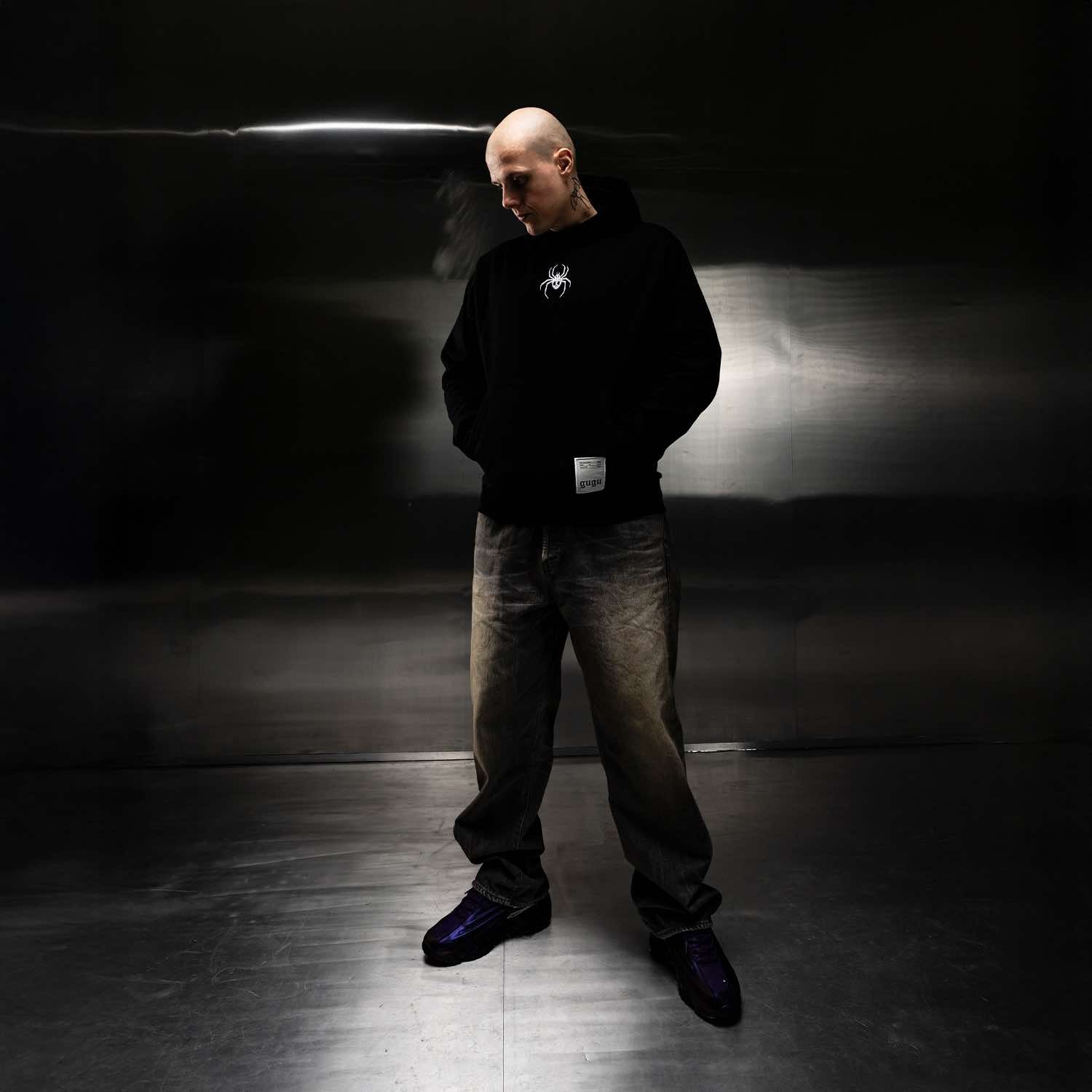 GUGU hoodie "GUGU SPIDER" black