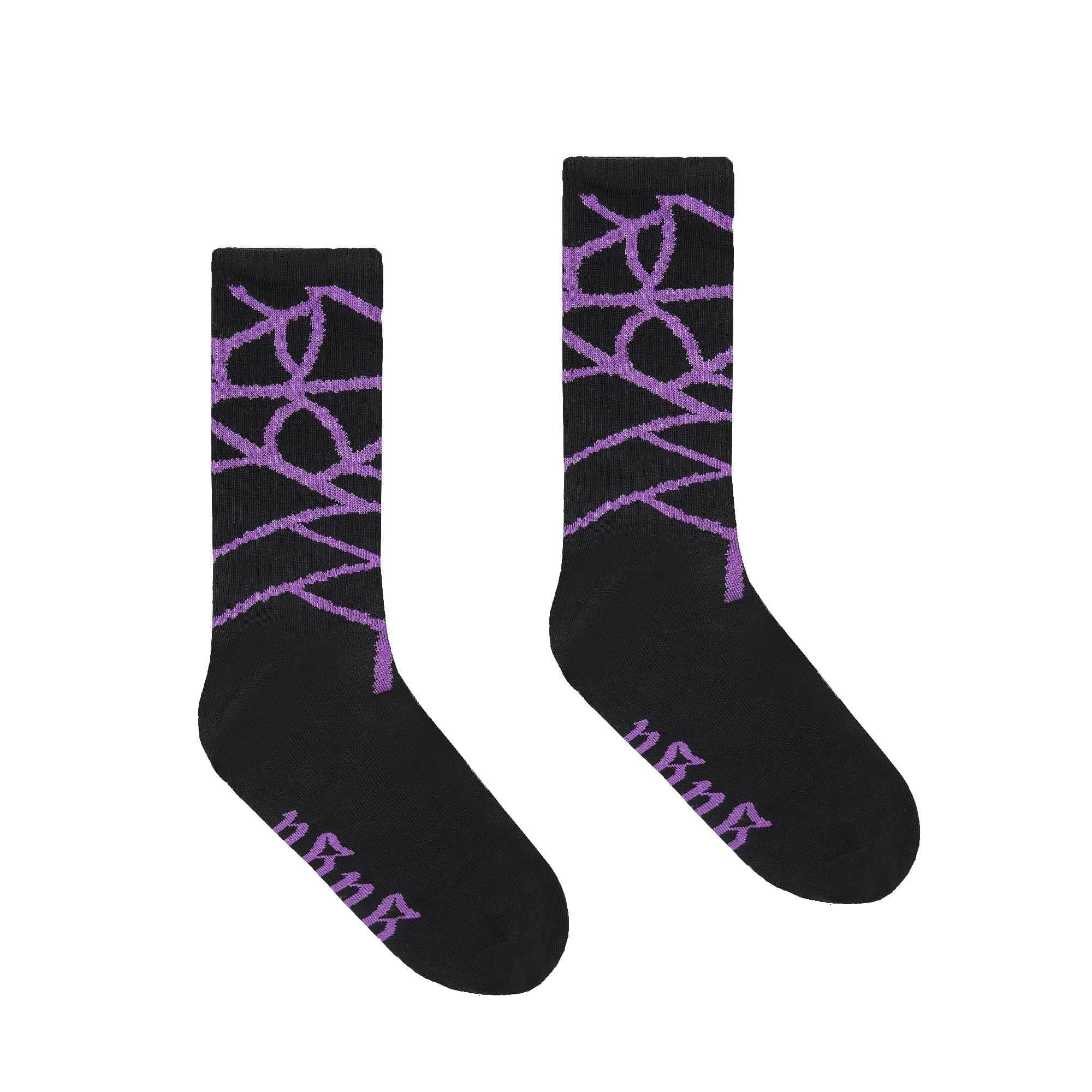 GUGU skarpetki "GUGU SPIDER" black&violet