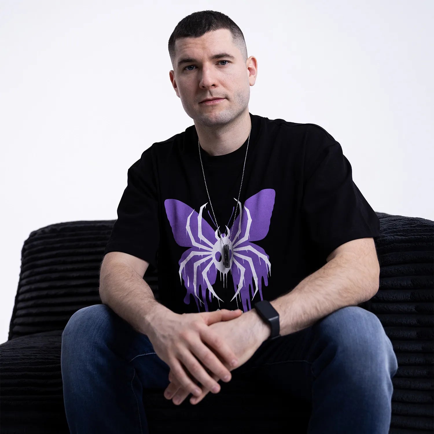 GUGU t-shirt "GUGU BUTTERFLY" black